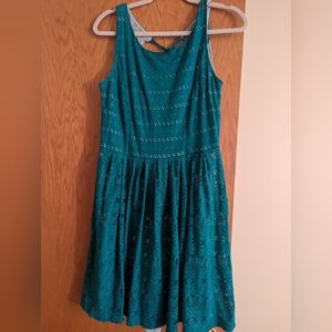 Green Anthropologie Postmark Mini Dress Size Medium